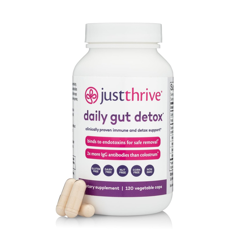 Just Thrive - Ultimate IgG - Ολοκληρωμένο συμπλήρωμα υποστήριξης του ανοσοποιητικού - Detox Formula, 120 κάψουλες λαχανικών
