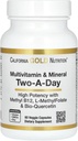 California Gold Nutrition Multivitamin and Mineral with Methyl B12, Vitamin C, L-methylFolate και Bio-Quercetin, Two-A-Day, 60 Veggie Κάψουλες