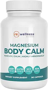 Reignite Wellness by JJ Virgin | Body Calm | Chelated Supplement for Energy Production, Sense of Calm & Immune Support | Magnezyum Bisglycinate Chelate Kompleksi | 120 Capsules