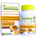 Premium Turmeric Capsules with Ginger and Black Pepper. Turmeric Curcumin% 95 Curcuminoids & Ginger Root All Natural NonGMO NO Rice Toz NO Stearate NO Silica NO Gluten 90ct