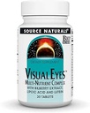 Source Naturals Visual Eyes Diyetary Supplement - Multi-Nutrient Kompleksi, Lipoic Acid ve Lutein - 30 Tablet