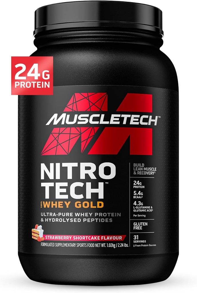 Whey Protein Toz , KasTech-Tech Whey Gold protein Toz , Whey proteini Mix, Kadınlar ve Erkekler için protein Toz, Strawberry Protein Toz, 2 lbs (28 Serv)-package değişir.
