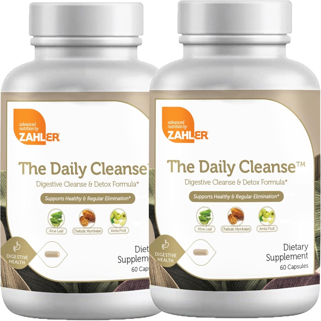 Zahler Daily Cleanse, Digestive Cleanse & Detox Formula, Υποστηρίζει υγιή και τακτική αποβολή, 120 κάψουλες