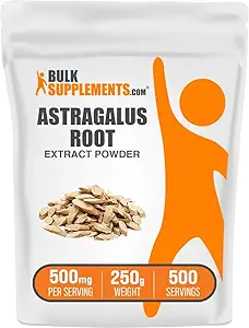 BulkSupplements.com Astragalus Extract Toz - Astragalus Root Toz, Herbal Supplement - Vegan & Gluten Free, 500 mg per Service, 250g (8.8 oz) (Pazar 1)