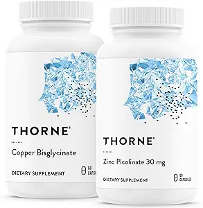 THORNE - Trace Minerals Sche - çinko Picolinate ve Copper Bisglycinate - Wellness için Temeller - 60 Hizmetler