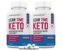 (2 Pack) Lean Time Keto Χάπια 1275MG Νέα & βελτιωμένη Formula Περιέχει μηλίτη μηλίτη ξύδι επιπλέον παρθένο ελαιόλαδο σκόνη πράσινο φύλλο τσαγιού 120 κάψουλες