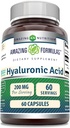 Amazing Formulas Hyaluronic Acid 200 Mg Per Oda Capsules Supplement | Non-GMO | Gluten Free | Made in USA (60 Count)