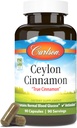 Carlson - Ceylon Cinnamon, Cinnamon Supplements, 500 mg, Cinnamon Extract Pills, Ceylon Cinnamon Capsules, 90 Capsules.
