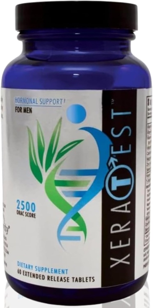 Youngevity XeraTestTM Ορμονική Υποστήριξη για τους Άνδρες - Ορμονική Ευεξία & Εγκεφαλική Υγεία - με Fucoidan Blend, ολόκληρα τρόφιμα, Fenugreek - Ορμονο-ελεύθερο Βοτανικό Συμπλήρωμα - (60 δισκία παρατεταμένης αποδέσμευσης)
