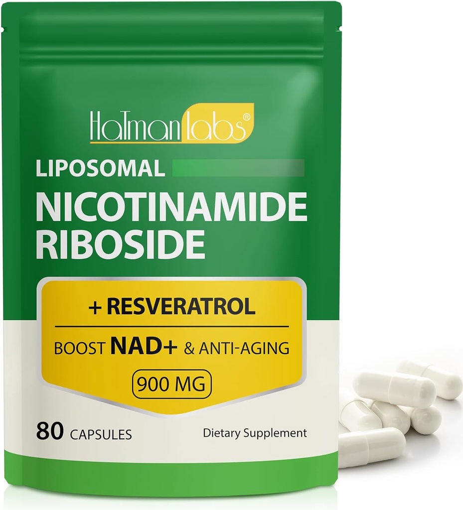 Liposomal Resveratrol,Liposomal Nicotinamid Riboside 900,Nicotinamid Riboside 900,Resveratrol Tamam,Resveratrol Supplement for Women Men (1Pack/80 Capsules)