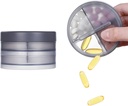 2 Katmanlar Pill Case, KIGI Daily Pill Organizer 8 Karşılaştırma 1 Gün 4 Times Portatif Pill Box Vitamin Organizer (Gray 3.1-2Inch)