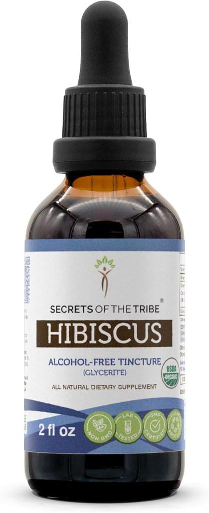 Kabil Hibiscus Tincture Alkol Ücretsiz Sıvı Üretiminin Sırları, USDA Organik Hibiscus Sabdariffa 2 FL OZ)