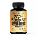 Shilajit 10.000 mg, İrlandalı Deniz Moss 2000 mg, Ashwagandha 3000 mg, Tongkat Ali 30.000 mg, Boron, Magnezyum, PQ & More | 60 Capsules - 30 Days Supply| Fulvic Acid Veg Capsules| Vegan| Gluten Free | Non-GMO