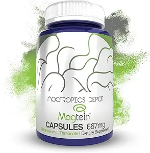 Nootropics Depot Magtein L-Threonate Capsules | 90 Kont | Mineral Tamam | Doğal | Destek Mitochondrial Function | Boosts Energy and Cognitive Function