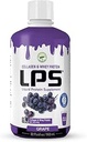 LPS Liquid Collagen & Whey Protein Supplement - Χωρίς ζάχαρη, χωρίς χρωστική ουσία, μη GMO Drink - Hydrolyzed Collagen & Whey Peptides Προάγει το Υγιές Δέρμα & Μαλλιά για Άνδρες & Γυναίκες, Σταφύλι, 32 fl oz