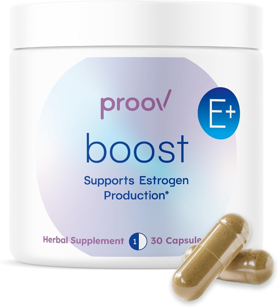 Proov - Kadınlar için Eklenme - Estrogen Üretimi teşvik - Kadınlar için Fertness & Menopausal Destek - Hormonal Denge - Primrose Oil Red Clover, Dong Quai, Black Cohosh - 30 Capsules