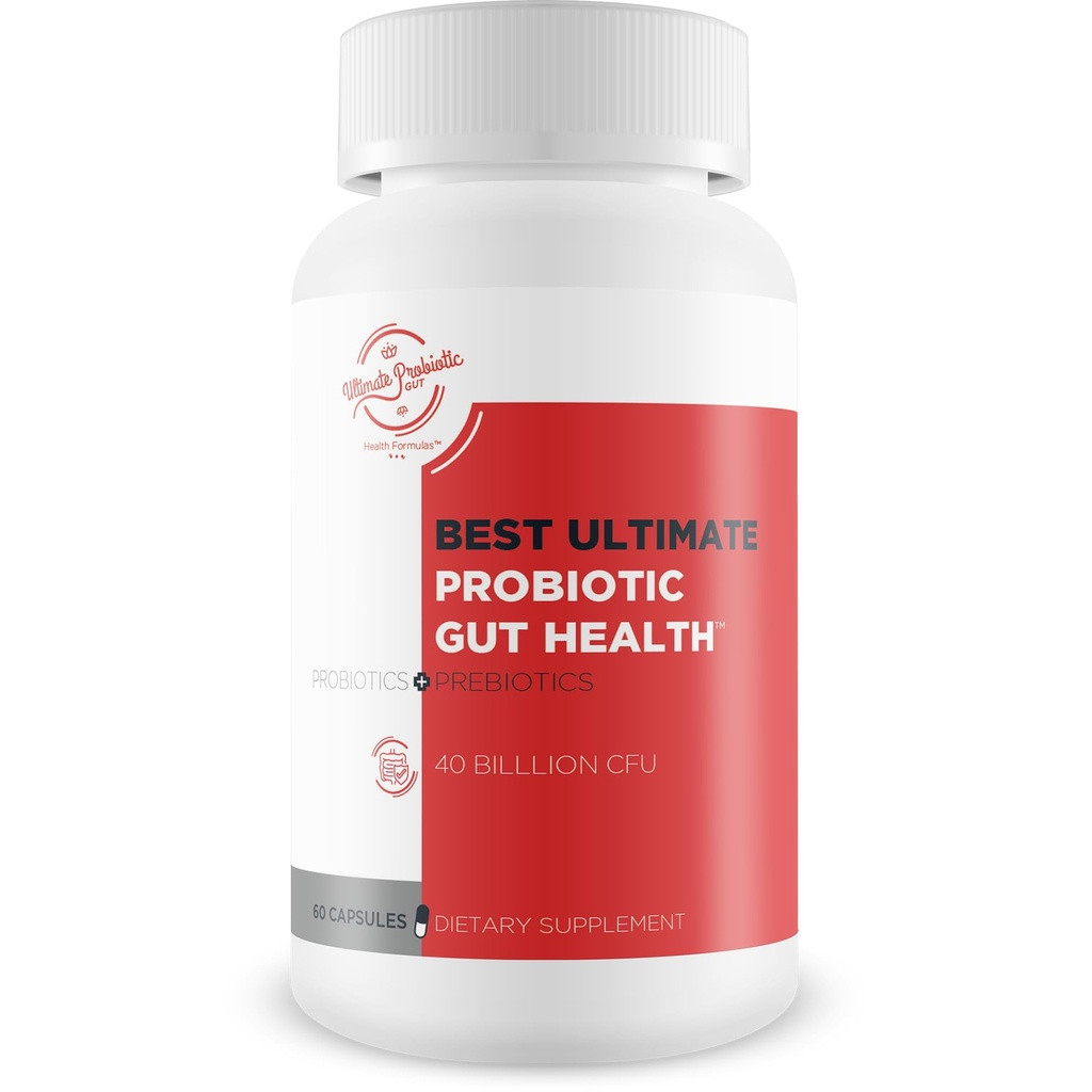 Best Ultimate Probiotic Gut Health - Best Total Gut Restore Probiotic - Ultimate 11 Strain Probiotics & Prebiotic Formula to Restore Gut Health - Leaky Gut Supplement - Acid Reflux Probiotics