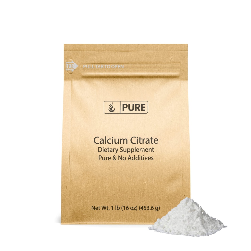 Pure Original Materialsselli Citrate (1lb) Kalsiyum Tamamı, Hiçbir Katkı veya Girers