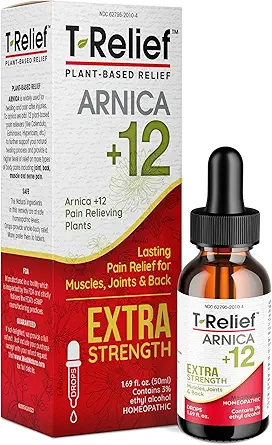 MediNatura T-Relief Ekstra Kuvvetli Oral Drops Arnica +12 Geri Döndürme Ortak Kas El & Foot Aches Pains & Soreness - 1.69 ozz