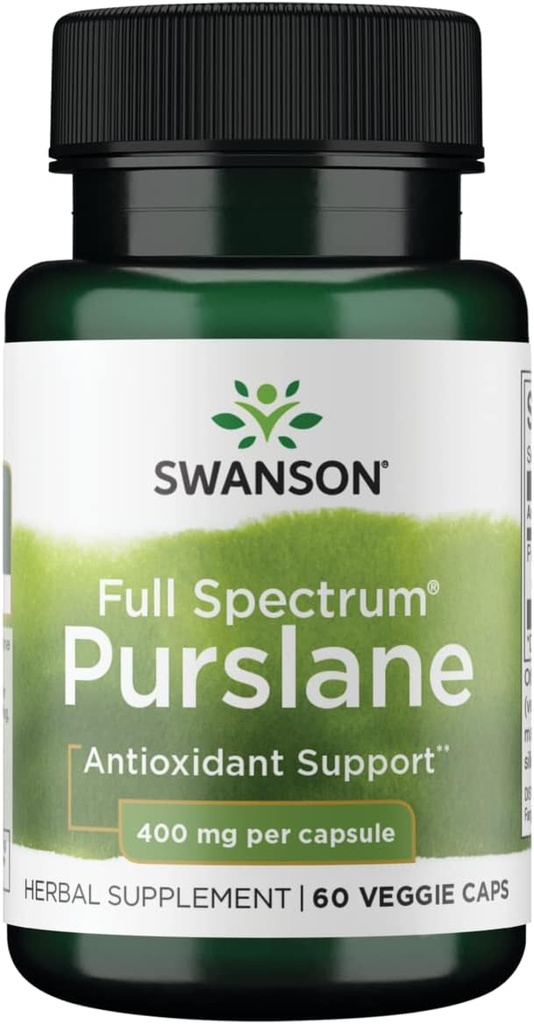 Swanson Full Spectrum Purslane 400 Milligrams 60 Veg Κάψουλες
