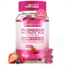 Magnezyum Glycinate Gummies 600 mg, Non-GMO, Gluten-Free, Magnezyum Gummies for Yetişkinler & Çocuklar, Sleep, Relaxation & Focus, Karma Berry Flavor, 60 Count