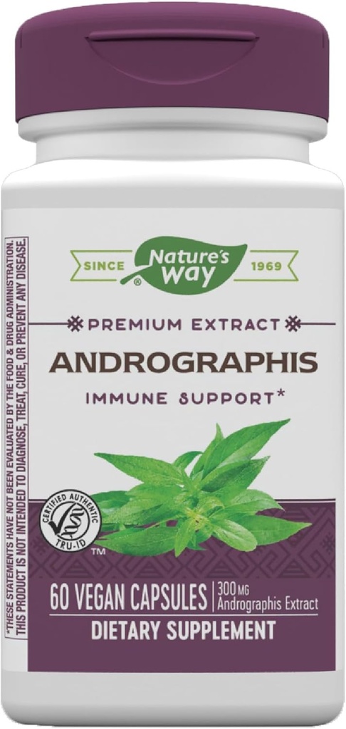 Nature's Way Premium Extract Andrographis, Immune Support*, servis başına 300 mg Andrografi