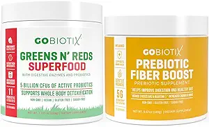 GOBIOTIX Sche Prebiyotik Fiber Supplement + Super Greens Toz N' Super Reds Toz