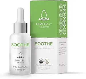 DropRx Soothe by Dr. Nicole Saphier – Organik Turmeric & Ginger Root Liquid Extract, Supports Digestion & Wellness, Non-GMO, Vegan, Gluten-Free, Kosher, USA (2 Fl Oz)