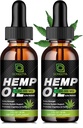 (2-Pack) Yüksek Potency Hemp Oil - 1.000.000 maksimum Güçlü - Rahatlama, Stres, Calming, Sleep - Organik Hemp Oil Extract - Vegan, Immunization Support, Non-GMO