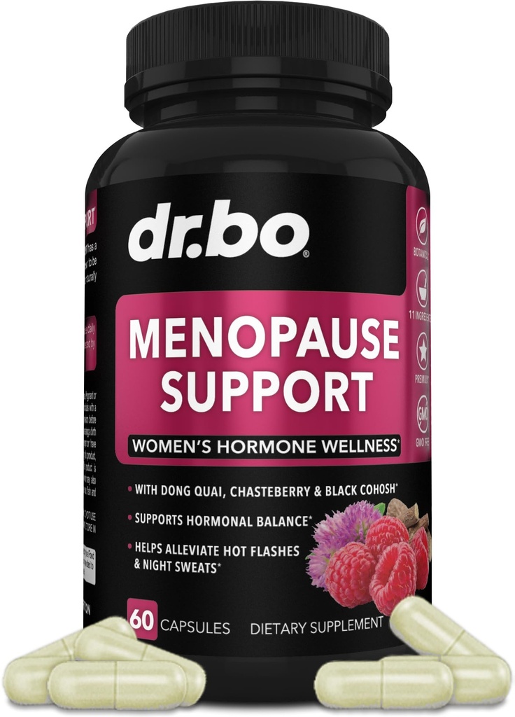 Kadınlar Destek Pilleri için Menopause Supplements - Doğal Menopause Relief for Hot Flashes, Night Sweats & Mood Swings with Dong Quai, Chasteberry & Black Cohosh - Kadınlar için Hormon Dengesi