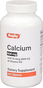 Rugby 600 mguba Tabletleri - D3 Vitamini (400 IU) ile yapılır - Diyet Tamam - 150 Tablet