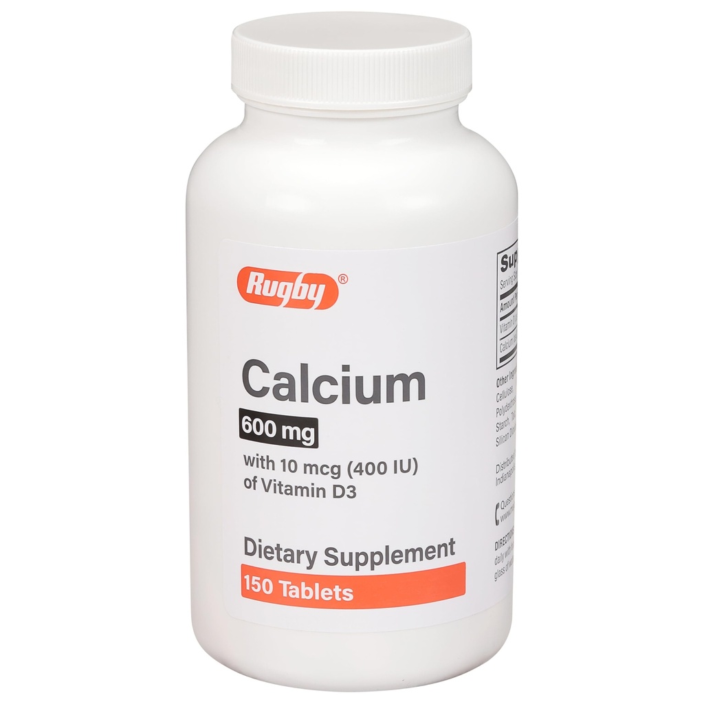 Rugby 600 mguba Tabletleri - D3 Vitamini (400 IU) ile yapılır - Diyet Tamam - 150 Tablet