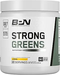 BARE PERFORMANCE NUTRITION, BPN Strong Greens Superfood Powder, Βελτιωμένη Πέψη, Αυξημένη Ενέργεια, Υποστήριξη ανοσοποιητικού συστήματος, Γλυκό Μέντα, 30 Υπηρεσίες