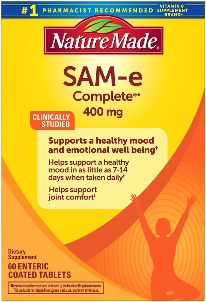 Nature Made SAM-e Complete 400 mg - 60 Giric Cover Tabletleri
