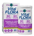 Vital Planet – Vital Flora Probiyotiks for Women Over 55 Daily Raf Stable Probiyotik 60 Milyar CFU, 60 Diverse Strains, 7 Organik Prebiyotiks, Immune Support and Digestive Health 60 Capsules