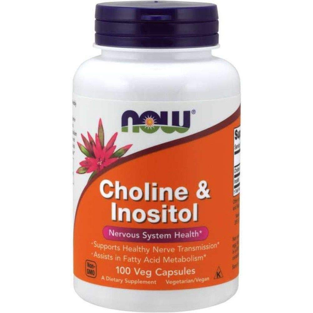 Şimdi Choline ve Inositol 500 mg, 100 Capsules (Pack of 2)