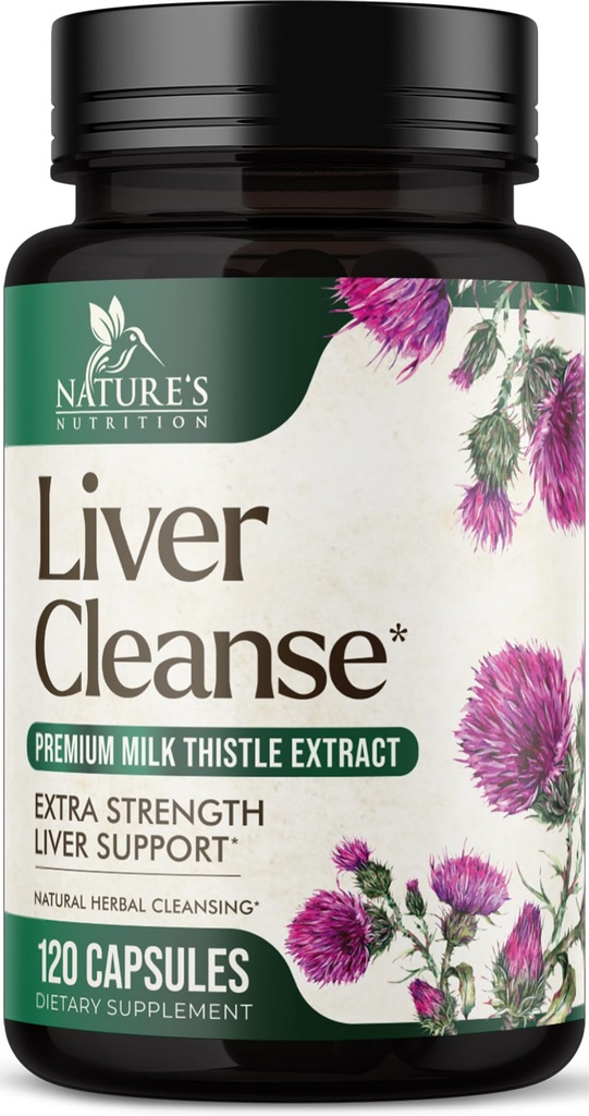 Liver Cleanse Detox & Tamir Formula - 20in-1 Advanced Liver Support Supplement with Silymarin Milk Thistle, Dandelion Root, Artichoke Extract, Turmeric, Choline, & Beetroot - 120 Veggie Capsules