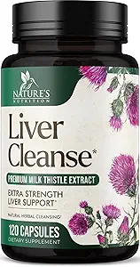 Liver Cleanse Detox & Tamir Formula - 20in-1 Advanced Liver Support Supplement with Silymarin Milk Thistle, Dandelion Root, Artichoke Extract, Turmeric, Choline, & Beetroot - 120 Veggie Capsules