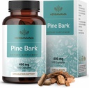 HERBAMAMA Pine Bark Ekstraksiyon Capsules - 400 mg Fransız Deniz Bark Türlü Toz Antioksi Desteği - Vegan, Non-GMO Pinus Pinaster Supplement Supplement