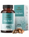 HERBAMAMA Pine Bark Extract Κάψουλες - 400mg Γαλλικό Maritime Pine Bark Extract σκόνη για αντιοξειδωτική υποστήριξη - Vegan, συμπλήρωμα Pinus Pinaster μη GMO