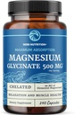 Magnezyum Glycinate 500 mg | Yüksek Absorpsiyon | Kas Rahatlama, Bones, Heart, Nerve, Sleep & Calm Kadınlar ve Erkekler için Destek | Magnezyum Chelate Supplement & Bisglycinate Kompleks | 240ct
