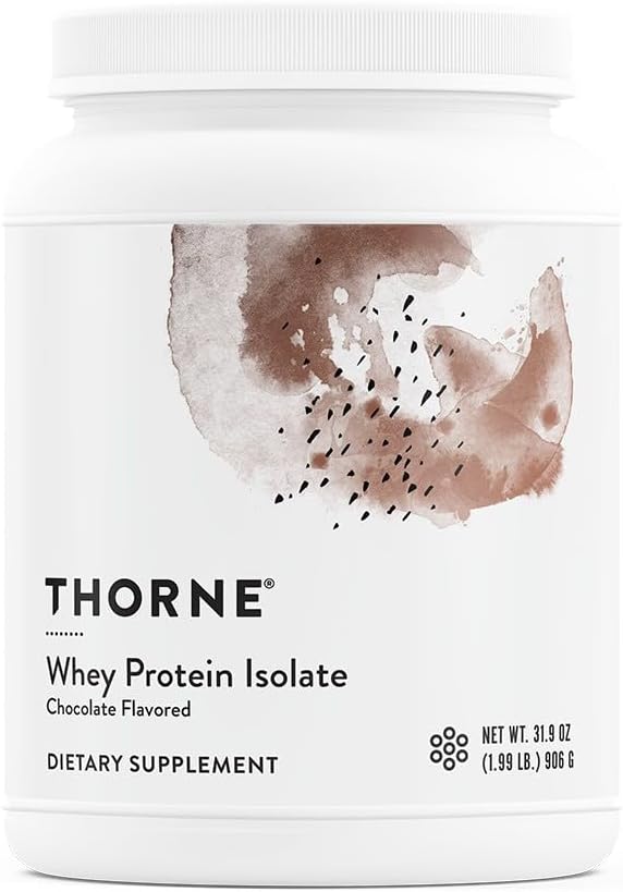 THORNE - Whey Protein Isolate - 21 γραμμάρια εύκολης έως απογυμνωτικής πρωτεΐνης ορού γάλακτος σκόνη - NSF Πιστοποιημένο για τον αθλητισμό - σοκολάτα - 31.9 ουγγιά - 30 εξυπηρετούν