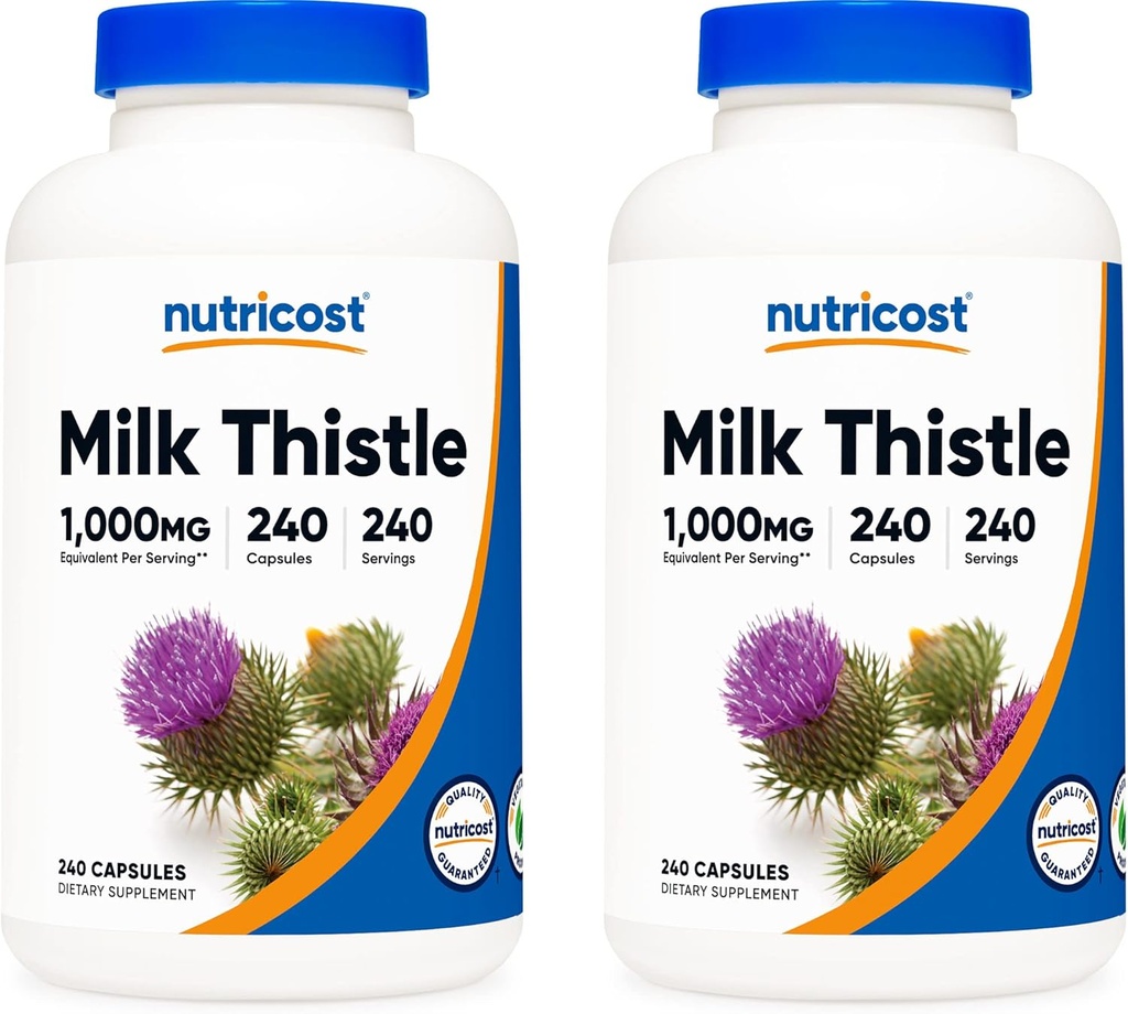Nutricost Milk Butle 1.000 mg Equivalent, 240 Capsules (2 Pack) - 4:1 Ekstraksiyon - Vegan, Non-GMO ve Gluten Free