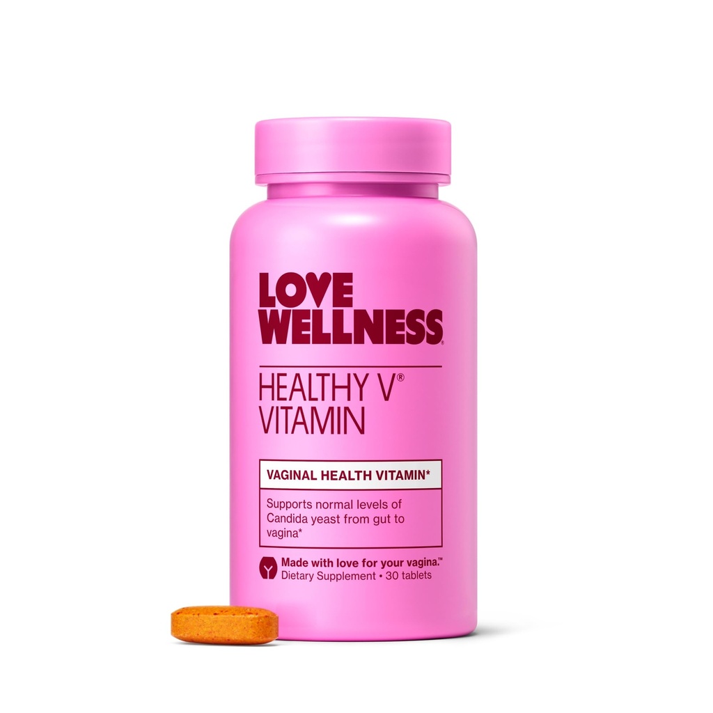 Aşk Sağlıklı V Vitamini | Kadınların Vaginal Health Supplement | pH Dengesi, Gut Health & Immune Support Supplement | Candida Yeast with Turmeric, Garlic & Coconut Oil | 30 Count