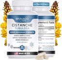 Cistanche Tubulosa Supplement Erkekler 500 mg - Erkekler için testosteron ATM - Güçlü, Mood, Enerji, Focus, Hormon Destek - Cistanche Tubulosa Ekstra Toz - 60 ct