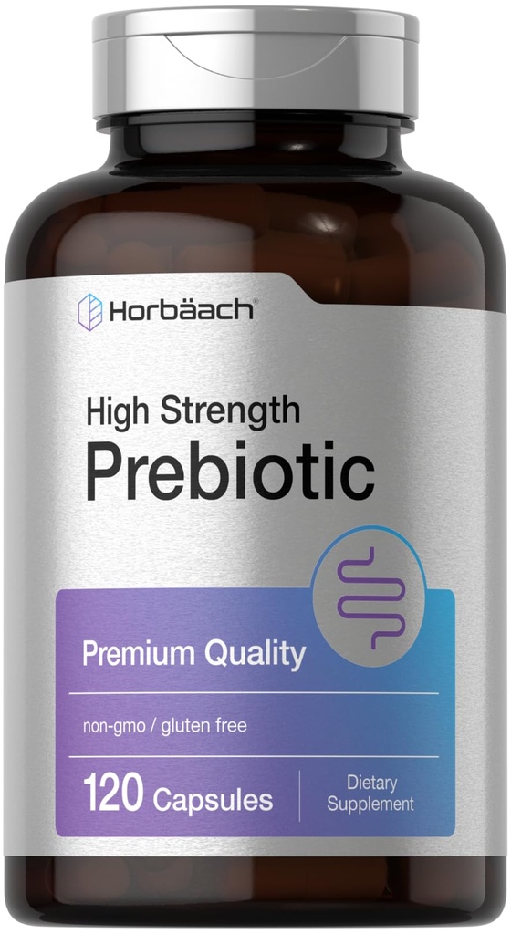 Horbäach Erkekler ve Kadınlar için Prebiyotik | 120 Toz Pilleri | Yüksek Güç ve Premium Kalite Supplement | Non-GMO & Gluten Ücretsiz Hızlı Yayın Kapsülleri