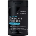 Sports Research Triple Strength Omega 3 Fish Oil 1250mg από το Wild Alaska Pollock - Burpless Fish Oil Supplement with Omega3s EPA & DHA - Sustainablely Sourced, Non-GMO, Gluten Free - 30 Softgels