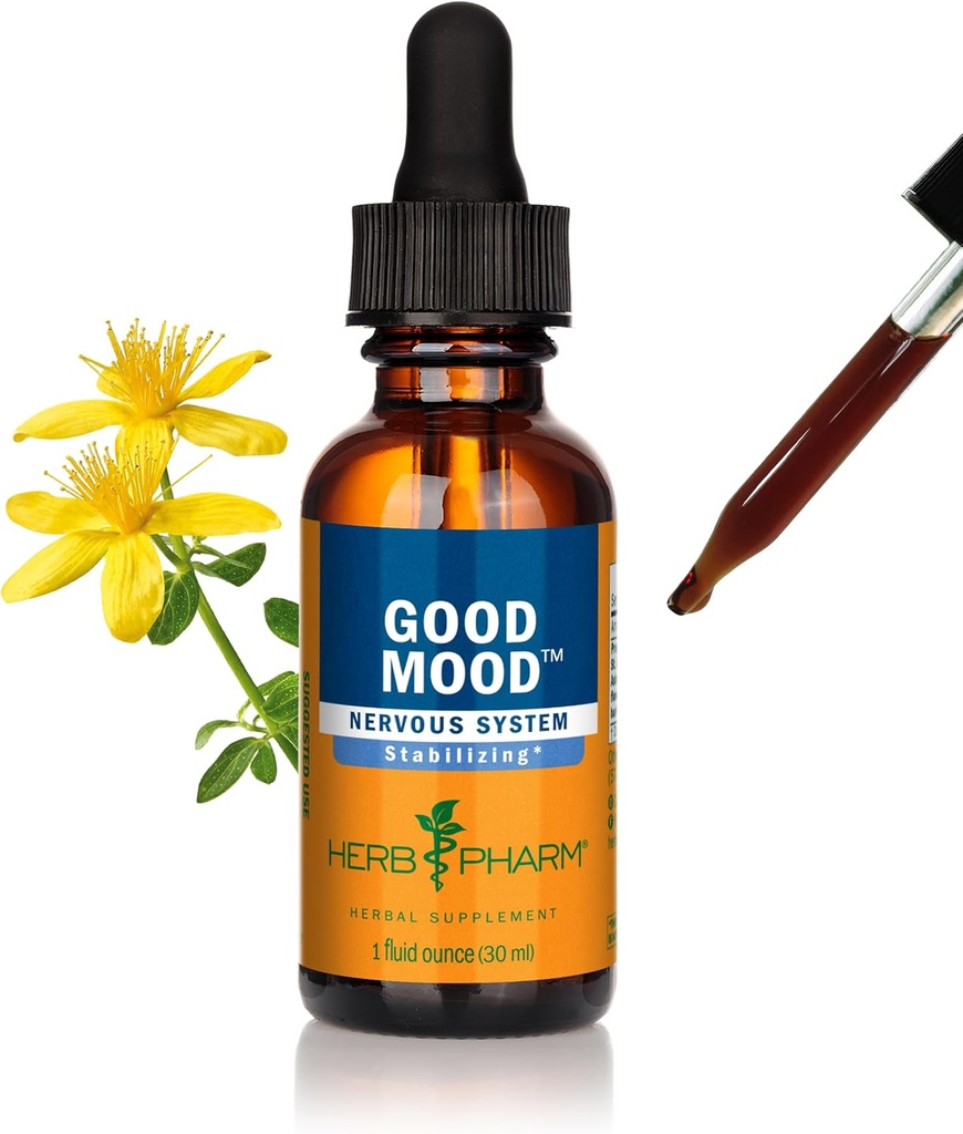 Herb Pharm Καλή Mood υγρή φυτική φόρμουλα με St. John's Wort για υγιή συναισθηματική ισορροπία - 1 ουγγιά