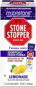 Moonstone Kidney Stone Stopper Drink Mix Lemonade Flavor, Outperforms Chanca Piedra & Kidney Support Supplements, Urologists to prevent Kidney Stones and improve Hydration, 7 Day Supply