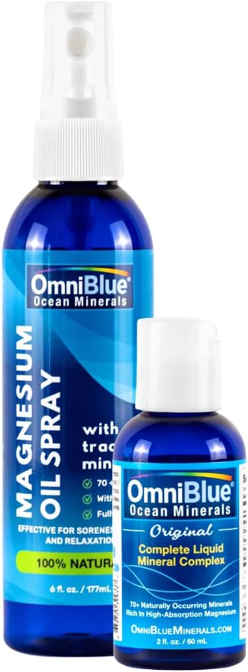 Omni Blue Ocean Minerals 2oz & Ocean Power Topical Mix 6 oz
